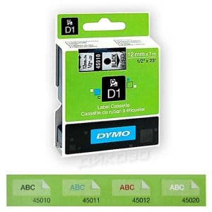 Касети с ленти Dymo D1 12mmX7m Прозрачни Касети с ленти Dymo D1 12mmX7m Прозрачни
